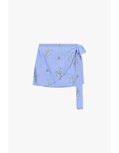Jupe courte portefeuille à imprimé floral Dixie