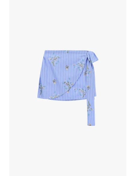 Short Wrap Skirt with Floral Print Dixie