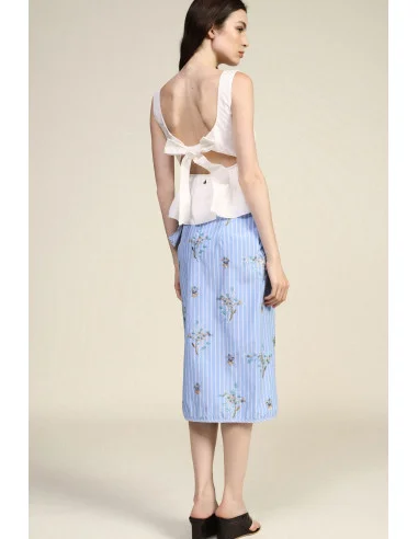 Gonna A Portafoglio Fantasia Righe E Fiori Dixie