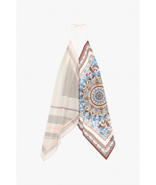 Top A Foulard Con Stampa Paisley E Dettagli Geometrici Dixie