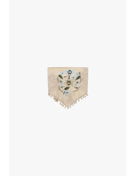 Top Bandana Con Ricamo Floreale E Dettagli A Nappine Dixie