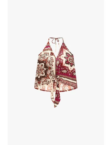 Top A Fantasia Paisley Con Chiusura Annodata Dixie