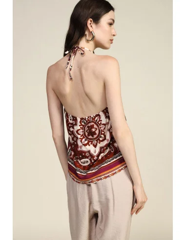 Top A Fantasia Paisley Con Chiusura Annodata Dixie