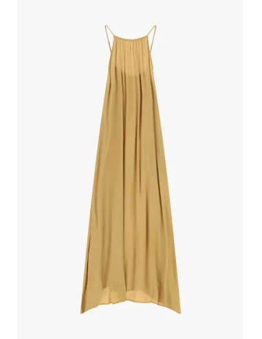 Long, Loose-Fit Dress with Thin Straps and Draping Dixie