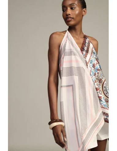 Top A Foulard Con Stampa Paisley E Dettagli Geometrici Dixie