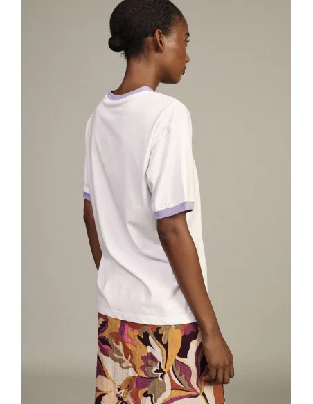 Dixie Short-Sleeved Round-Neck Surf Print T-Shirt