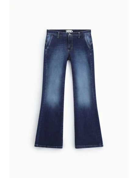 Flared Jeans with Front Pockets – Please
