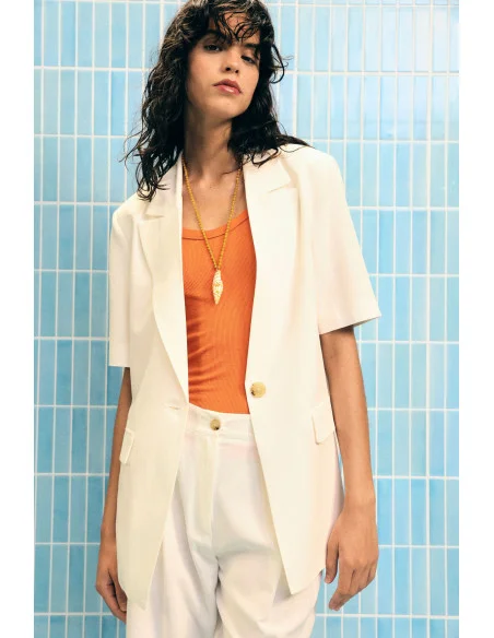Blazer à manches courtes et poches « Please »