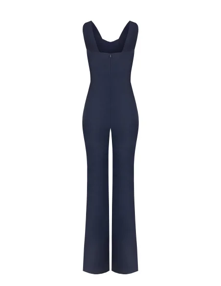 Tuta Jumpsuit Flare Con Gioiello In Vita Rinascimento