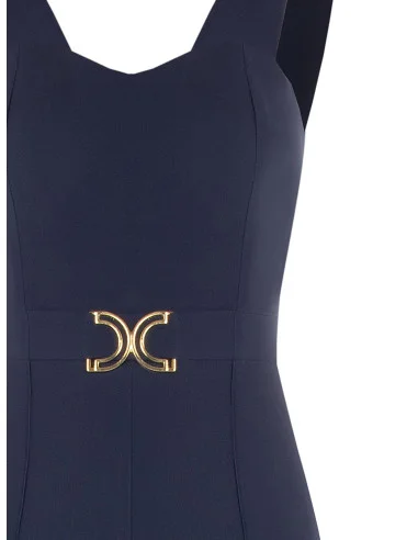 Flared Jumpsuit with Waist Jewelry Rinascimento