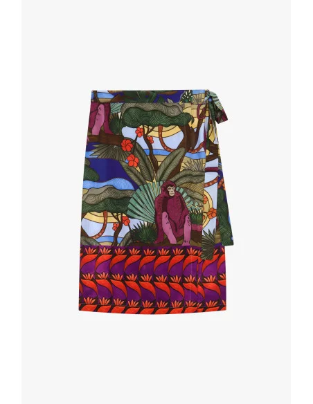 Gonna Corta A Portafoglio Fantasia Tropicale Dixie