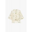 Dixie Patterned Shirt with Knot and Wide Sleeves