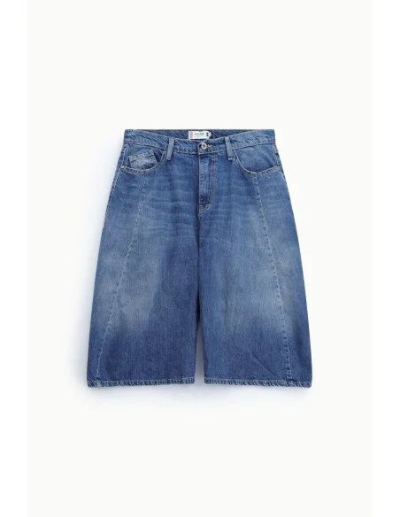 Regular-fit denim Bermuda shorts with side pockets – Please