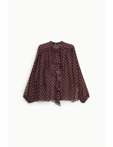 Blouse ample à imprimé floral et volants sur le devant « Dixie »