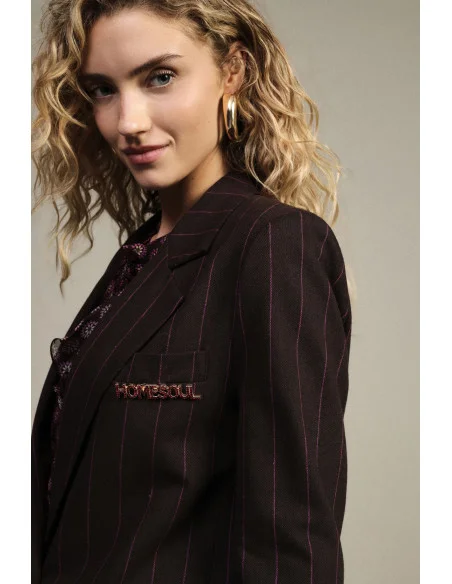 Blazer à rayures, fermeture simple et poches Dixie