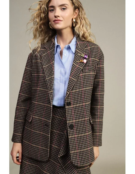 Blazer A Quadri Con Tasche Applicate E Bottoni Dixie