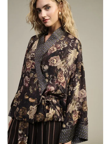 Blazer Stampato A Fiori Con Maniche Ampie Dixie