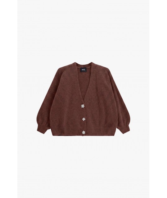 Dixie Cardigan with Jewelled Buttons and Wide Sleeves