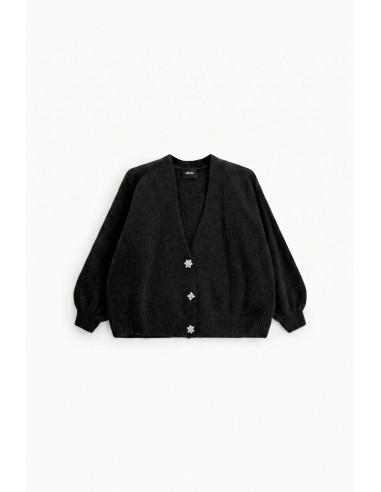 Cardigan « Dixie » à boutons décoratifs et manches larges