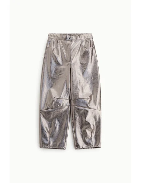Pantalon palazzo à effet métallisé et taille haute Dixie
