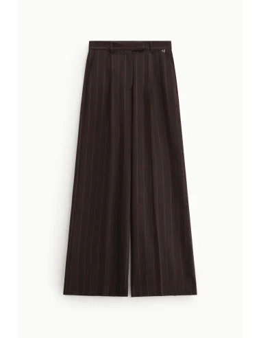 Pantaloni Palazzo A Vita Alta Con Pinstripe Dixie