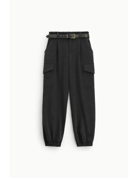 Pantaloni Jogging Vita Alta Con Tasche Cargo Dixie