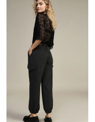 Dixie High-Waisted Jogging Trousers with Cargo Pockets