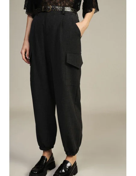 Dixie High-Waisted Jogging Trousers with Cargo Pockets