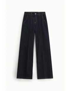 Pantalon palazzo taille haute avec coutures contrastées Dixie 2