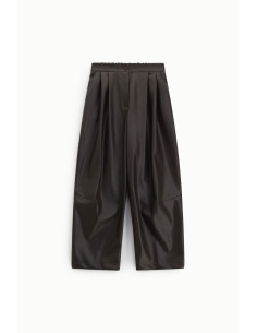 Pantalon palazzo ample avec pinces et fermeture Dixie