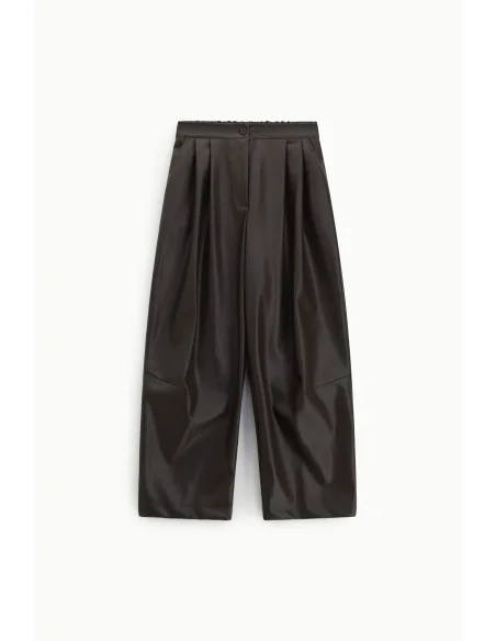 Pantaloni Palazzo Ampi Con Pince E Chiusura Dixie