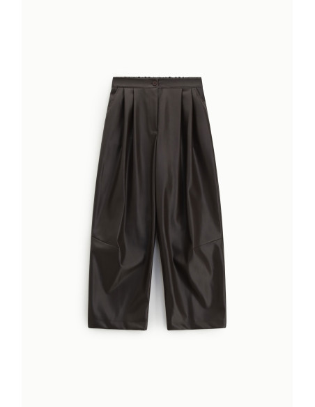 Wide-leg Palazzo Trousers with Pleats and a Dixie Fastening