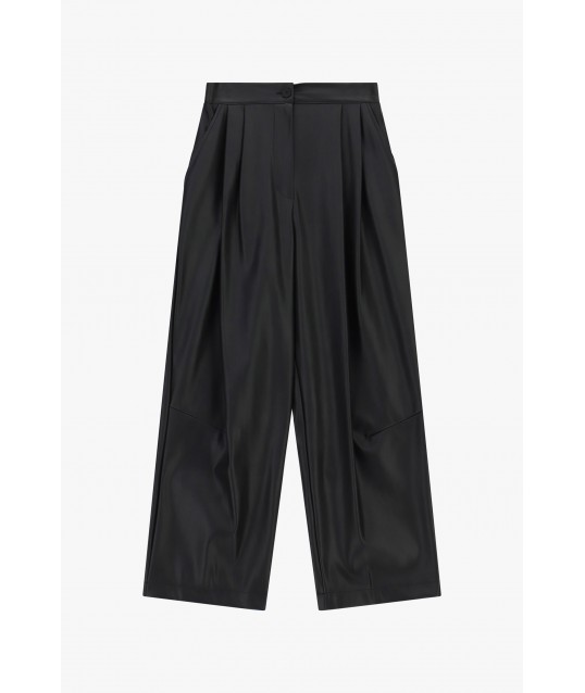 Wide-leg Palazzo Trousers with Pleats and a Dixie Fastening