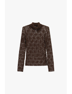 Top In Pizzo A Maniche Lunghe Con Collo Alto Dixie