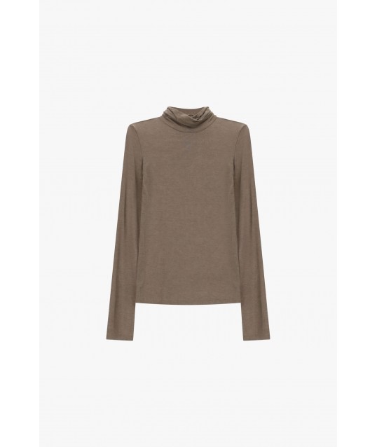 Please Long-Sleeved T-Shirt with Soft Collar