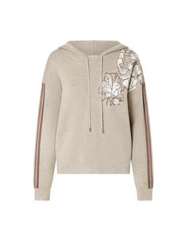 Pull jacquard à capuche Liu Jo