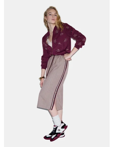 Liu Jo Midi Skirt with Side Stripe