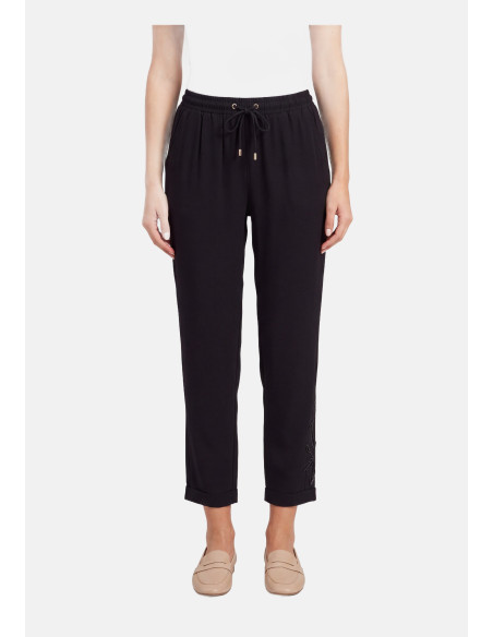 Liu Jo Trousers with Sequinned Trim - Vestiti Firmati Life Smiles