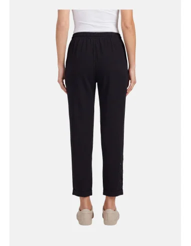 Pantalone Con Profilo Paillettes Liu Jo