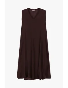 Robe midi évasée sans manches avec encolure en V en forme de « V » inversé
