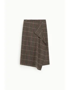 Jupe midi taille haute à motif pied-de-poule Dixie 2