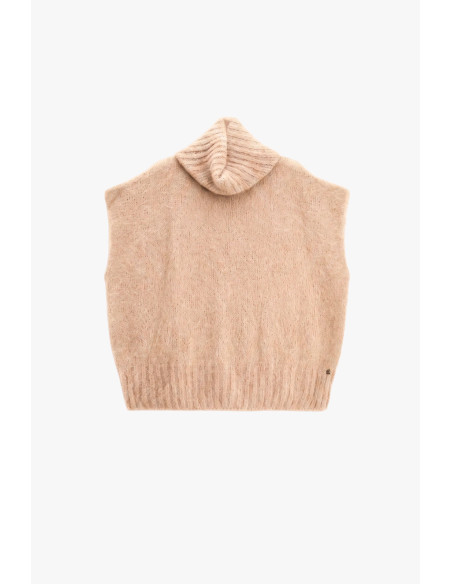 Maglione Smanicato Turtleneck Fit Morbido Dixie