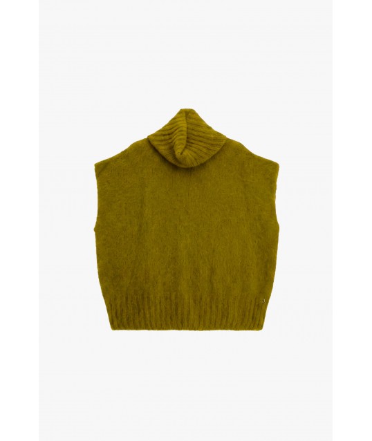 Maglione Smanicato Turtleneck Fit Morbido Dixie
