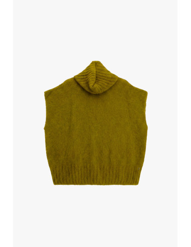 Dixie Loose-Fit Sleeveless Turtleneck Jumper