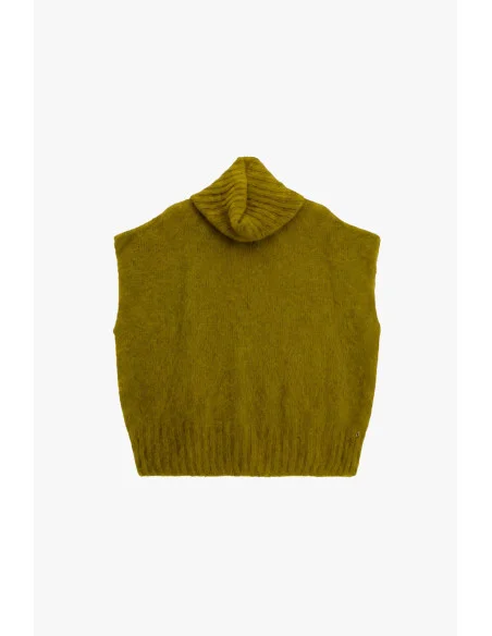 Pull sans manches à col roulé, coupe ample, modèle Dixie