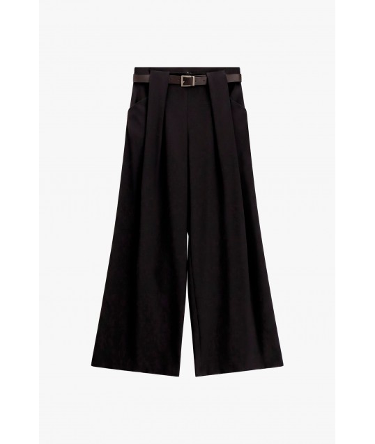 Pantaloni Palazzo Con Cintura In Vita E Pince Dixie