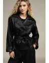 Trench Coat Corto Con Cintura E Revers Dixie