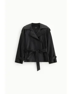 Trench Coat Corto Con Cintura E Revers Dixie 2