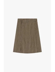 Short Checked Skirt with Side Fastening – Please