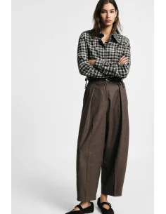 Pantaloni Palazzo A Vita Alta Con Pinces Please